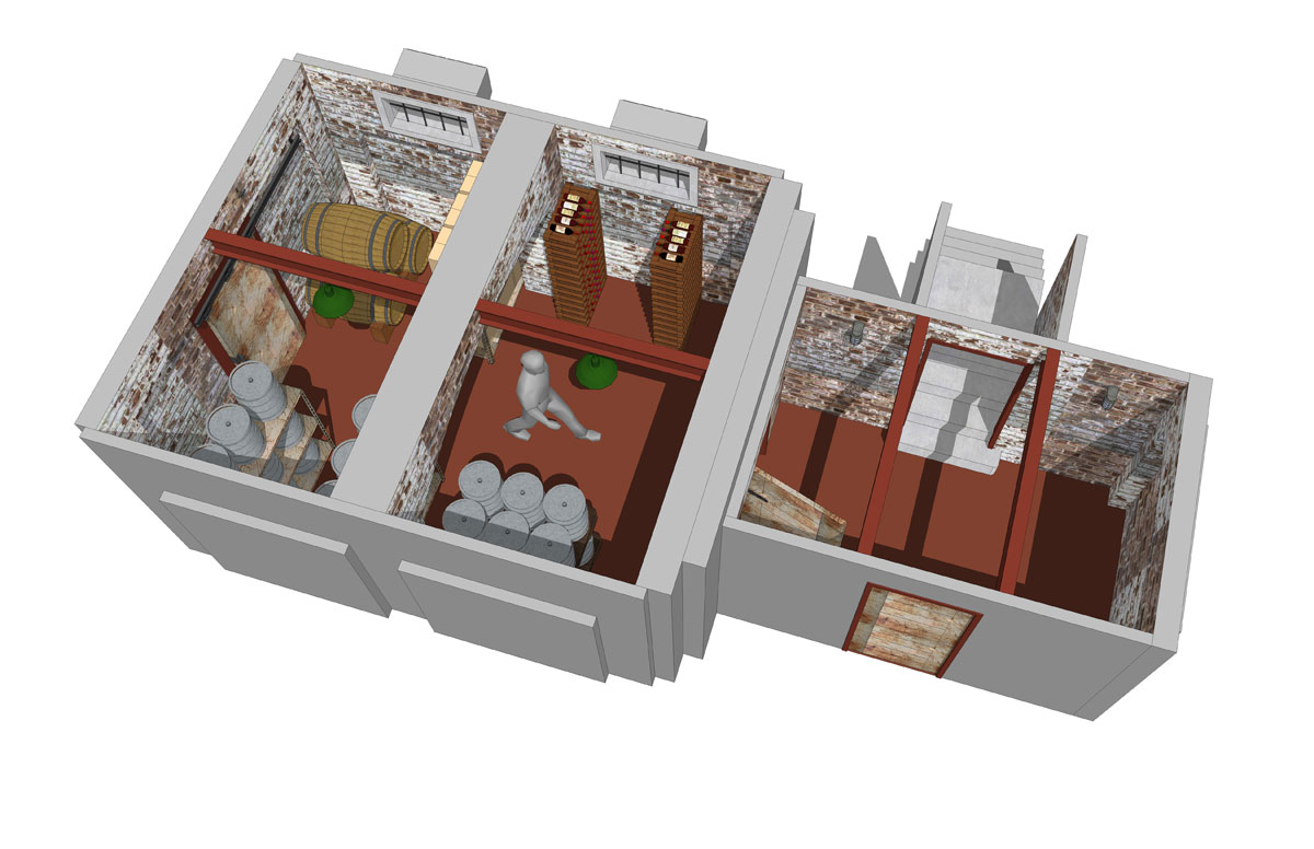 ONCE UPON A TIME: S7 - “RONI'S” SEATTLE BAR (KEG CELLAR) - 3D MODEL VIEW