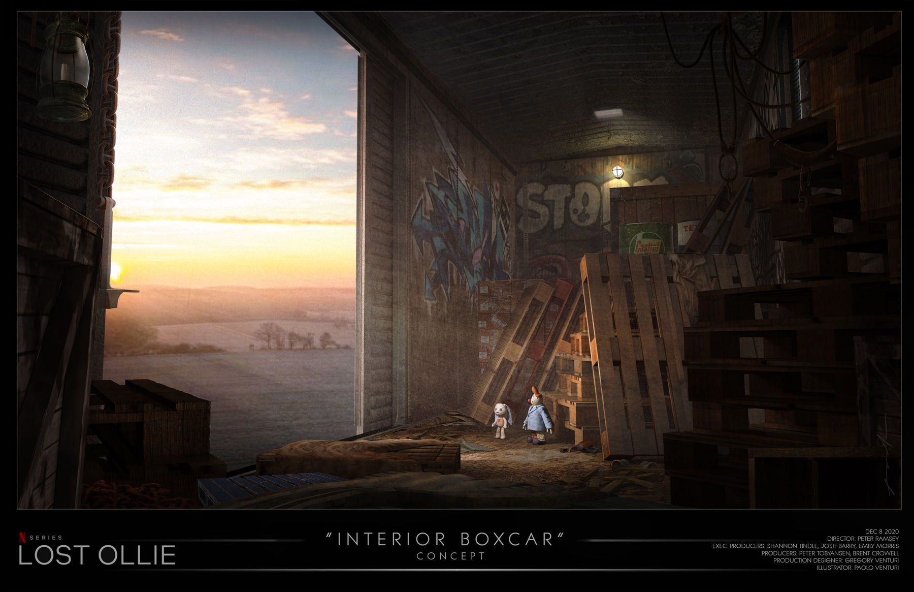 0 Lost Ollie Boxcar Stage Set Concept Art