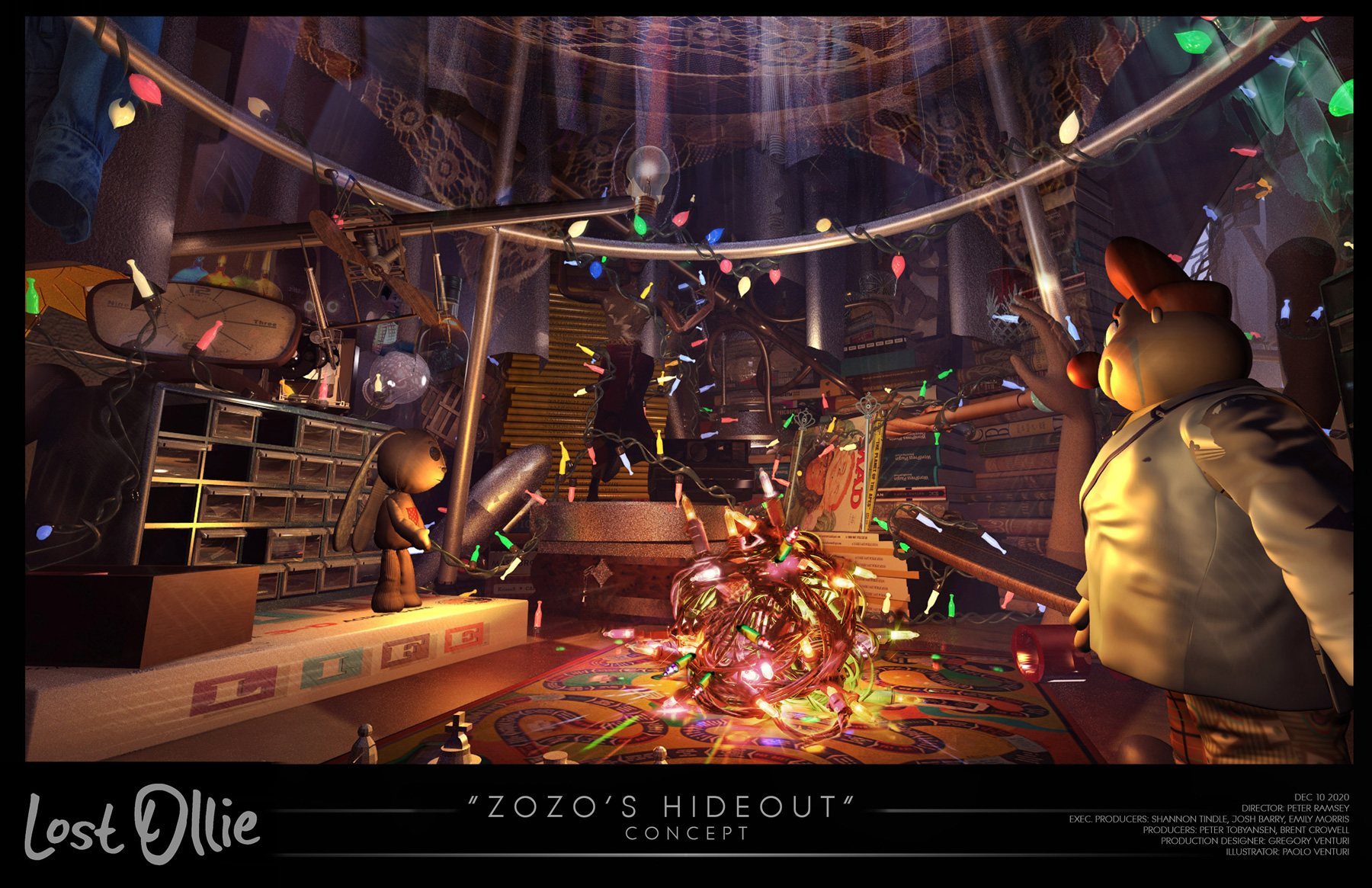 12 Lost Ollie 'thrift Store Zozo's Hideout' Virtual Set Concept Art