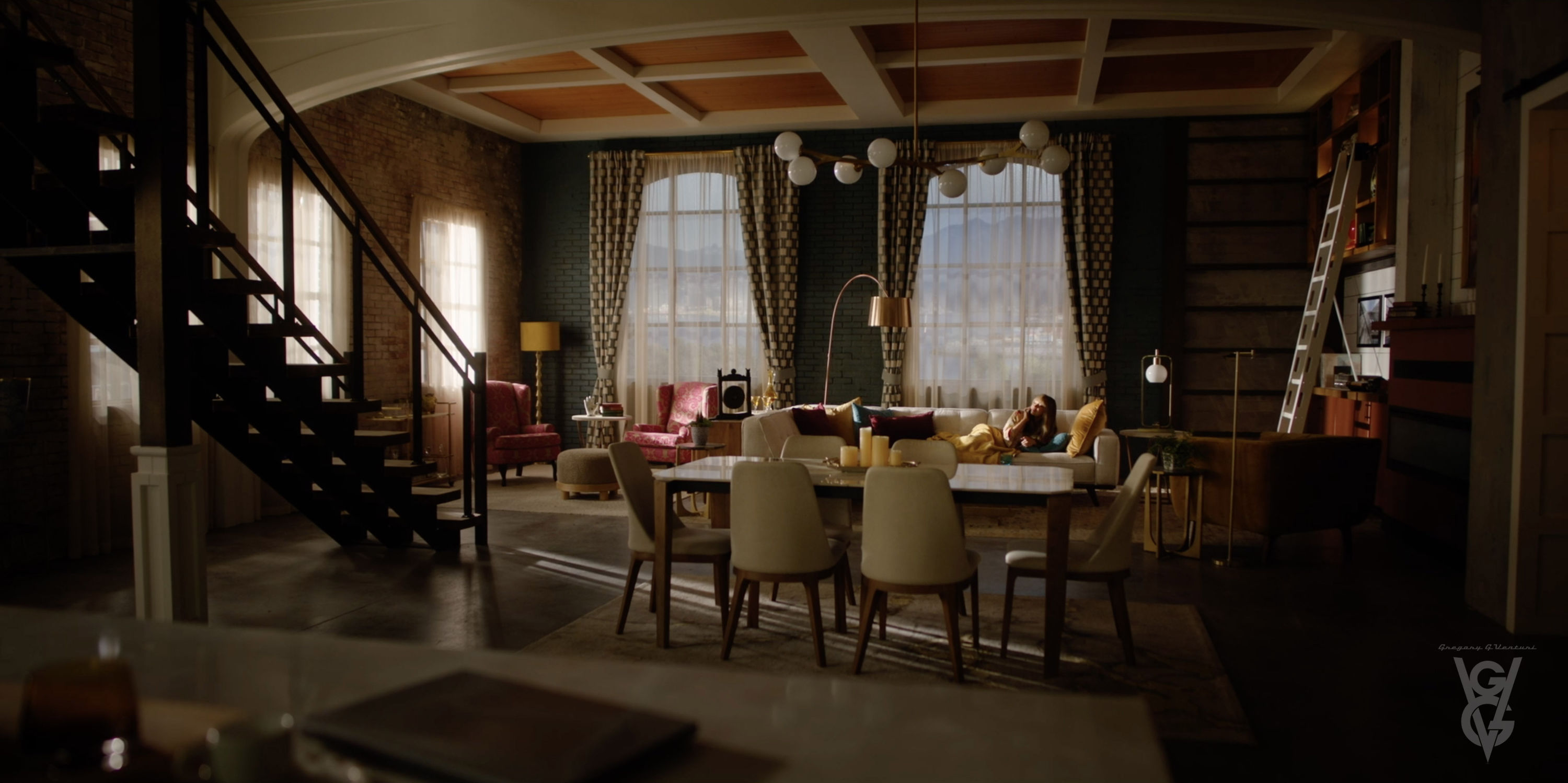 49 - Wild Cards S2 - "Max's loft" stage set - screen still